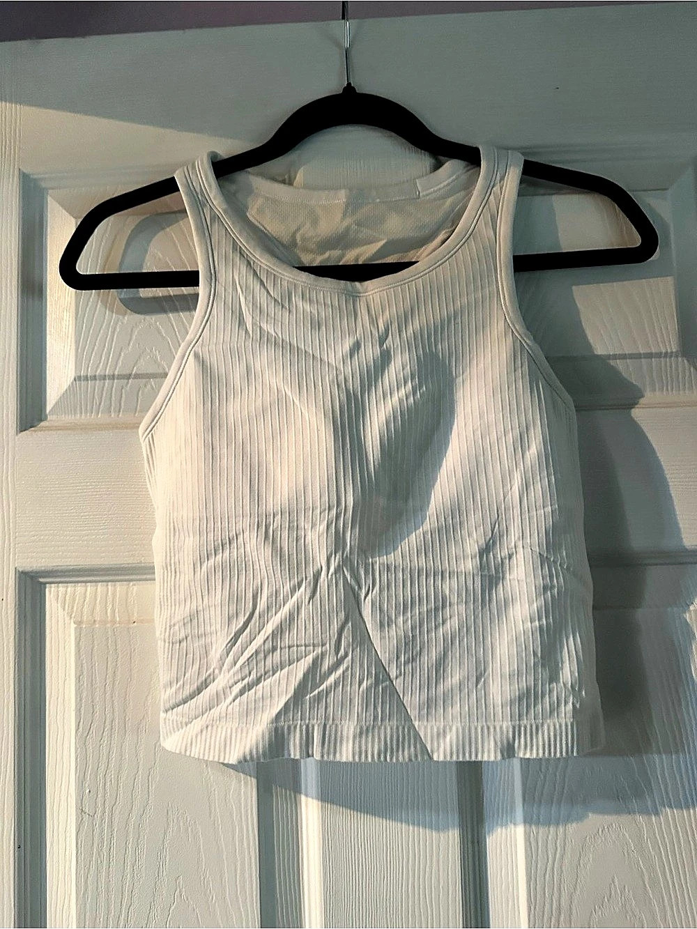 lululemon Ebb to Street Cropped Racerback Tank Top White